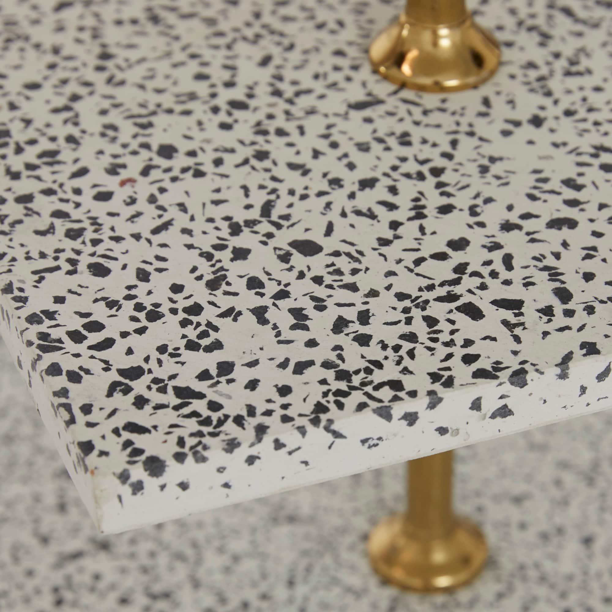 White Marble & Aluminum 3 Tier Tray Stand